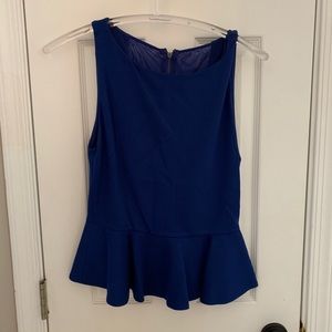 Royal Blue Peplum Alice+Olivia Top